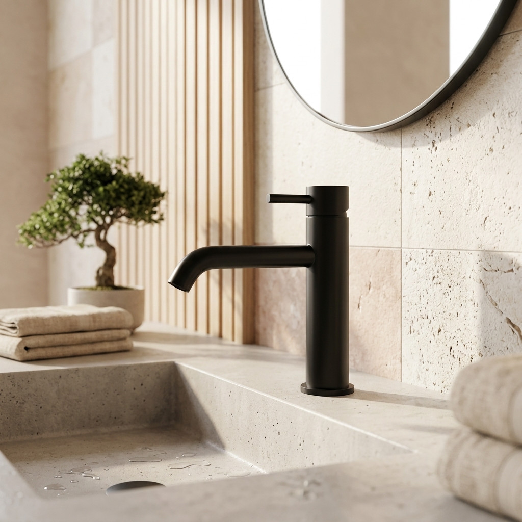 Aquanello Eterna Single-Handle Bathroom Sink Faucet Matte Black ET1000-10